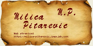 Milica Pitarević vizit kartica